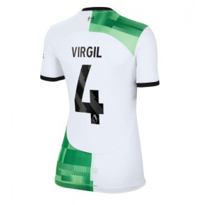 Liverpool Virgil van Dijk #4 Dámské Venkovní Dres 2023-24 Krátký Rukáv